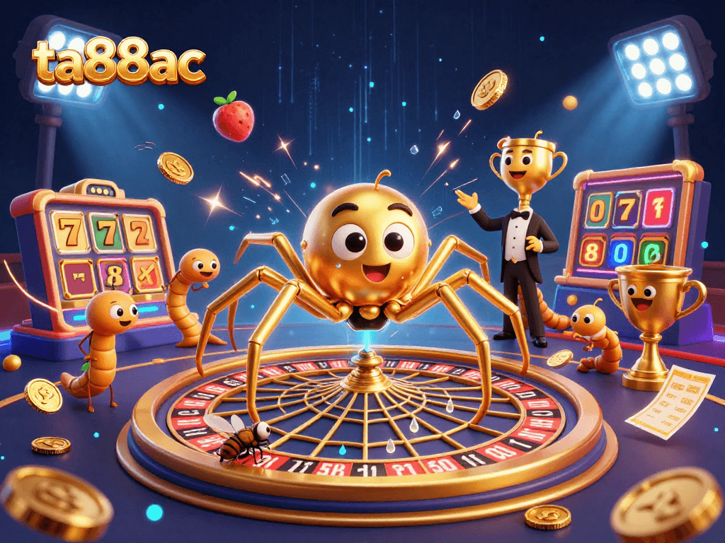 ta88ac casino illustration with a spider and centipede, encapsulating thrilling game elements