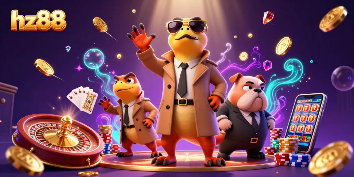 Experience thrilling casino action with hz88 featuring raptors and gems in a vibrant setting.