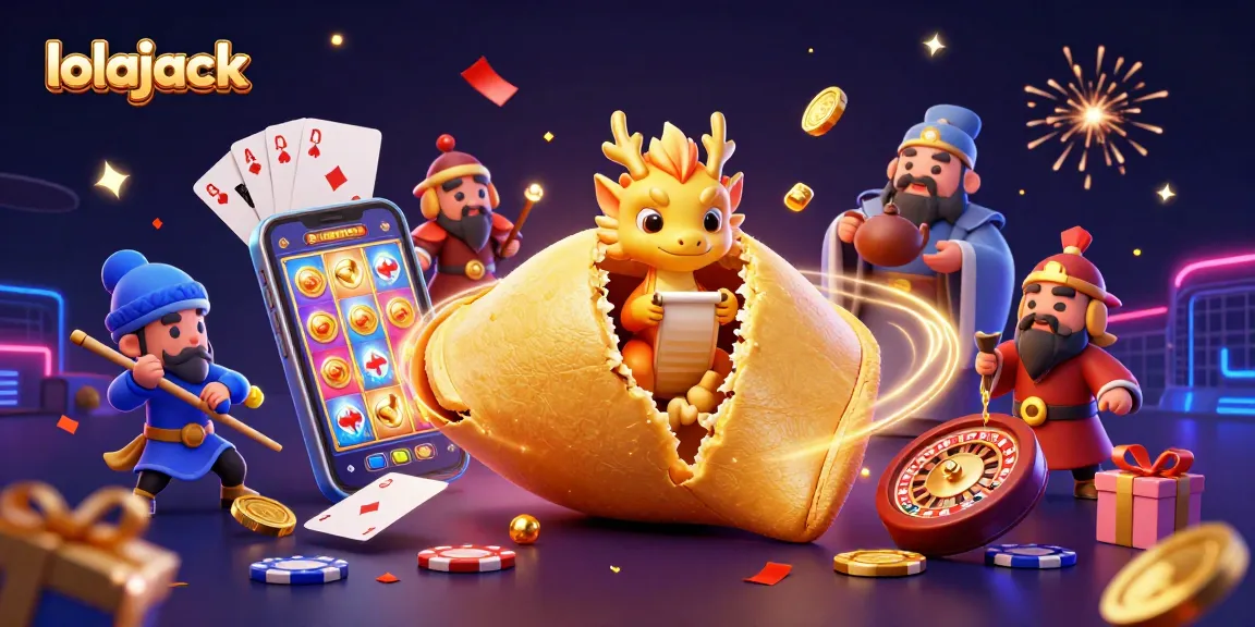 Experience thrilling wins at lolajack with vibrant slots and games in this engaging casino illustration.