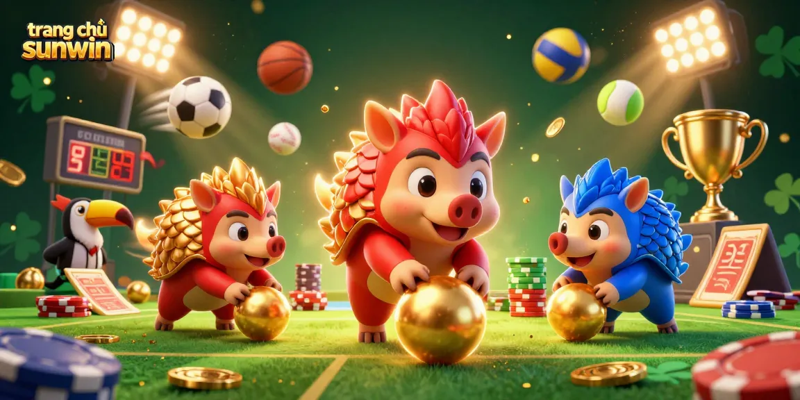 Experience thrilling gameplay at trang chủ sunwin with a vibrant 3D casino illustration showcasing excitement.