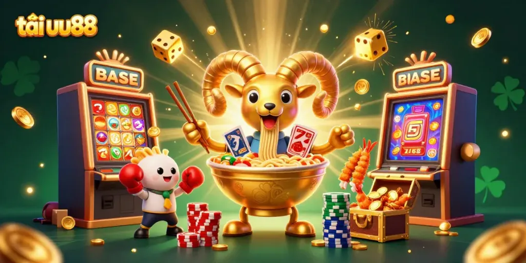 Experience the thrill with tải uu88 as characters deal cards in a vibrant casino scene.