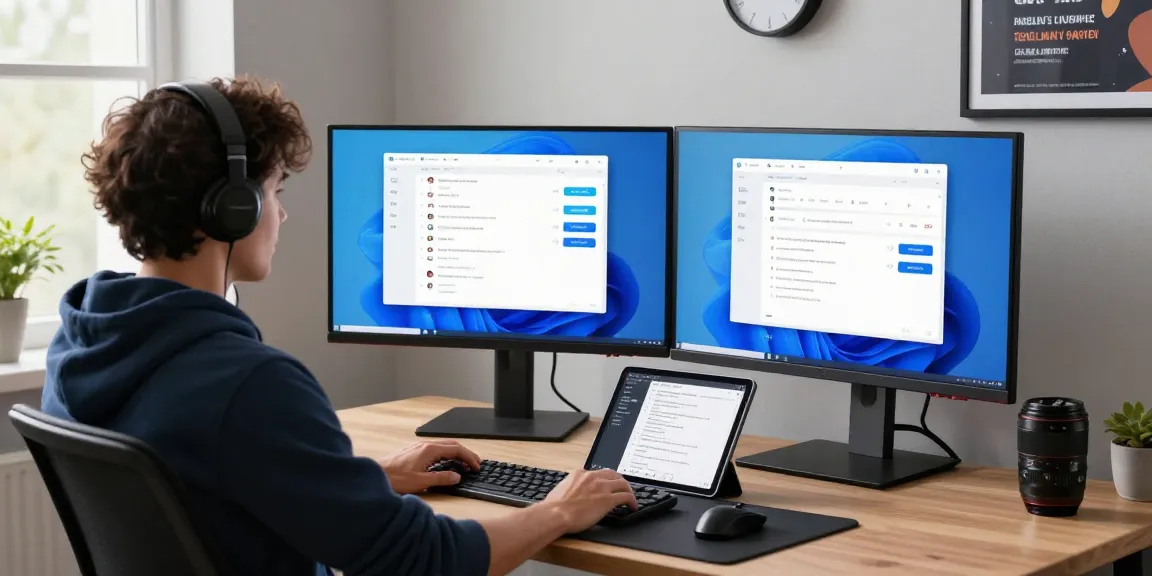 A professional developer engaging with the Telegram Web Version in a modern workspace showcasing an inspiring tech environment.