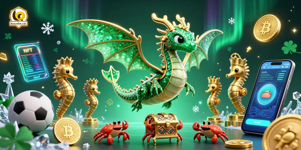 Bet on keo nha cai with a vibrant 3D sea dragon scene, showcasing sports and cryptocurrency elements.