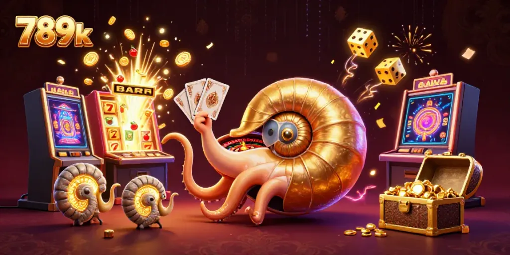 Experience thrilling gameplay action at 789k with giant nautilus roulette and exploding jackpot visuals.