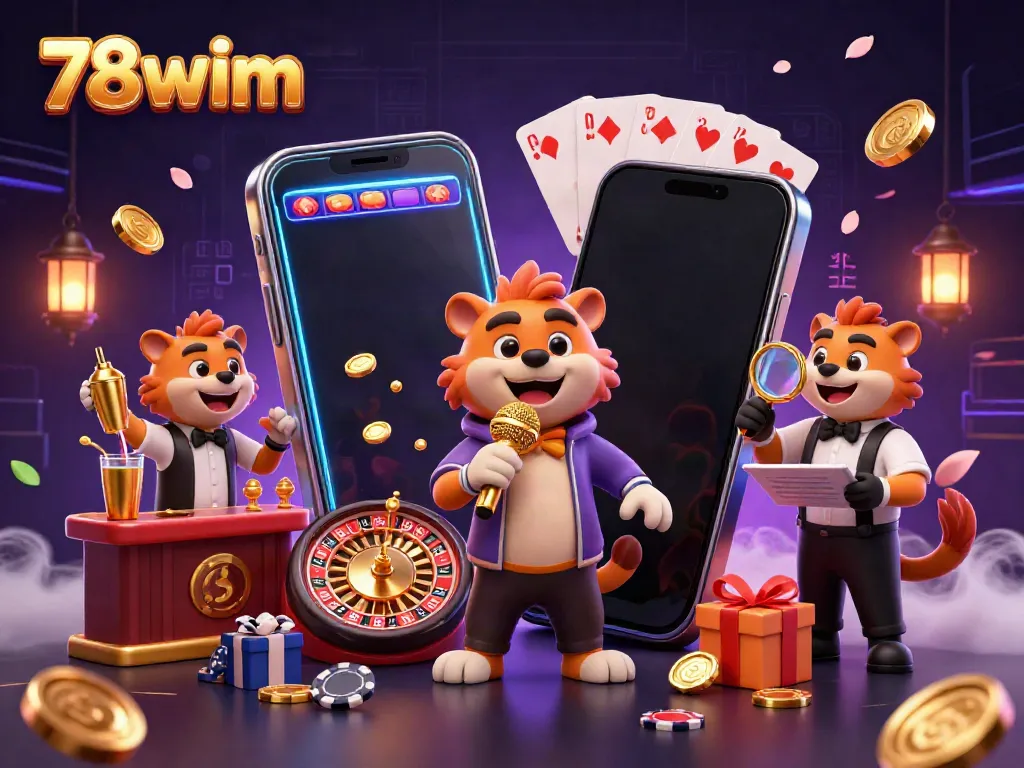 Experience the exciting comedy casino club of 78wim featuring animated hyenas engaging in games and entertainment.
