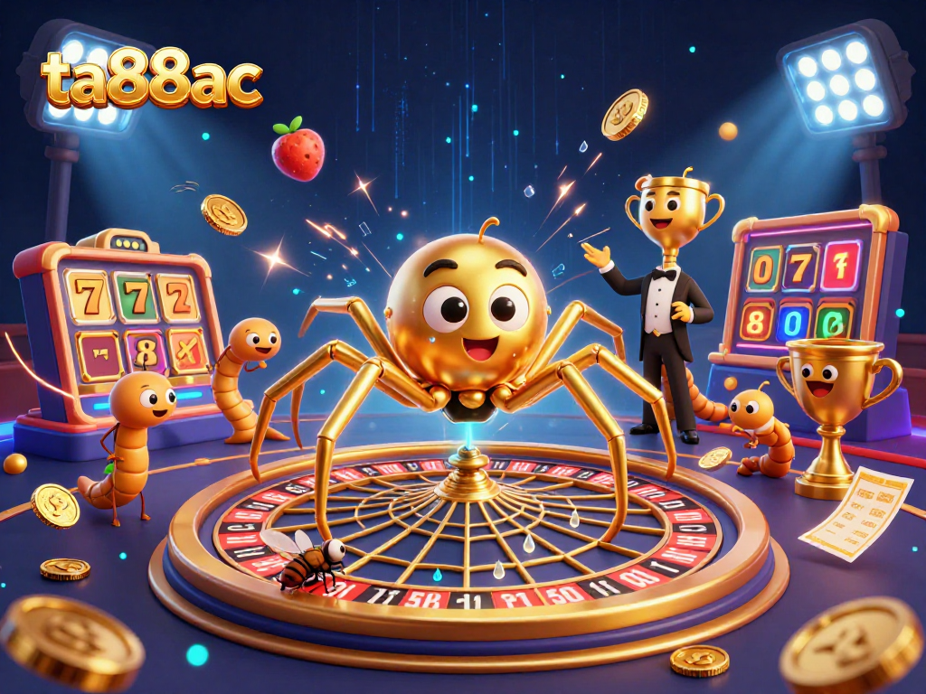ta88ac casino illustration with a spider and centipede, encapsulating thrilling game elements