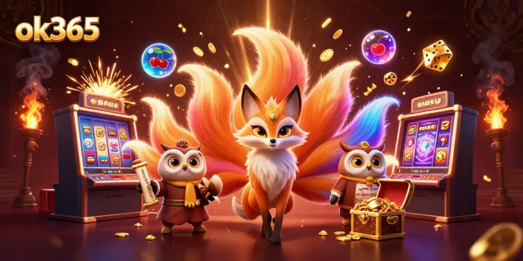 Experience the thrilling world of ok365 with vibrant casino elements, showcasing exciting rewards and gameplay.