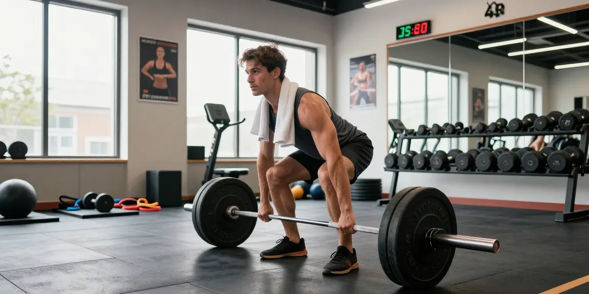 Prime Pharma Steroiden featured in a dynamic fitness training scene with an athlete performing deadlifts, highlighting strength and performance.