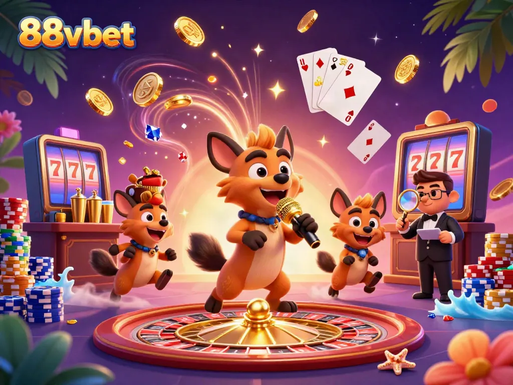 Experience the vibrant casino atmosphere at 88vbet with hyenas entertaining and winning.
