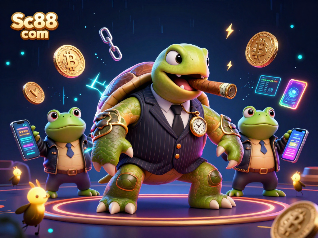 Spin and win at Sc88 com with engaging 3D casino visuals showcasing vibrant gambling elements.